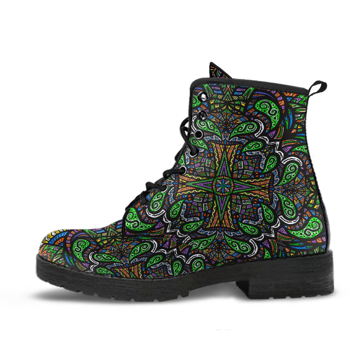 Mandala #3 - Combat Leather Boots